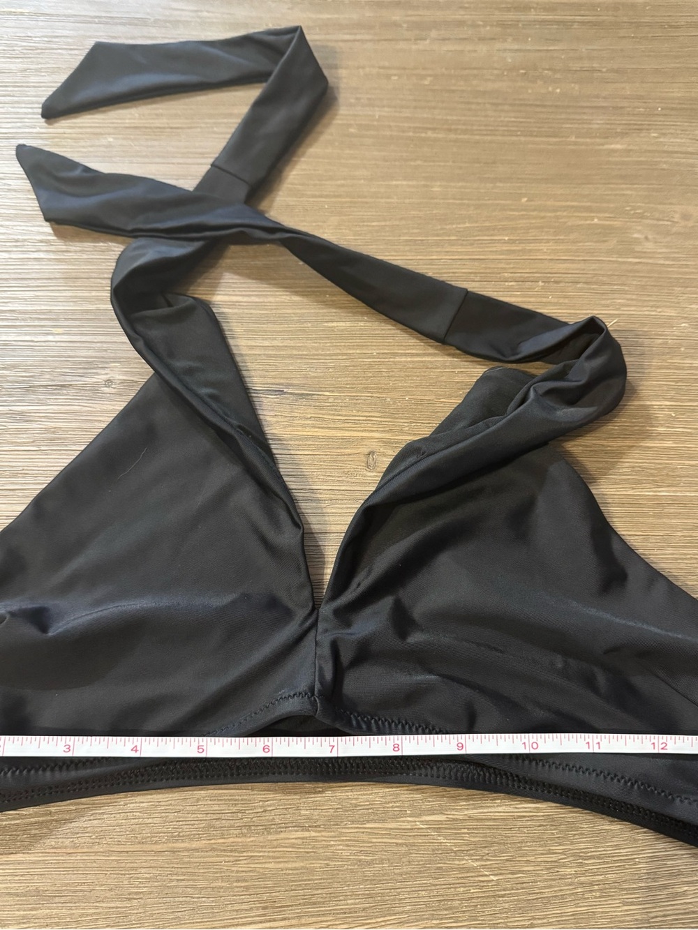 aerie Black V-Neck Halter Bikini Small Top Medium Bottom - Picture 4 of 7